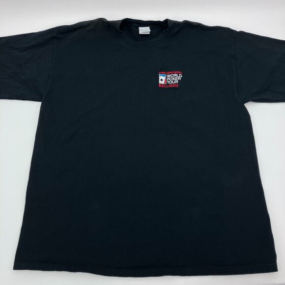XL Bellagio World Poker Tour T-Shirt, Official Charter Member, Black Tee - Picture 2 of 8
